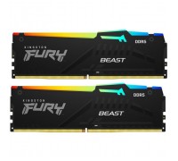 Модуль пам'яті для комп'ютера DDR5 16GB (2x8GB) 5600 MHz Beast RGB Kingston Fury (ex.HyperX) (KF556C40BBAK2-16)