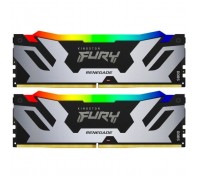 Модуль пам'яті для комп'ютера DDR5 32GB (2x16GB) 6400 MHz Renegade Silver RGB Kingston Fury (ex.HyperX) (KF564C32RSAK2-32)
