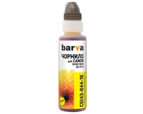 Чорнило Barva Canon GI-43 100 мл, yellow, флакон OneKey 1K (CGI43-844-1K)