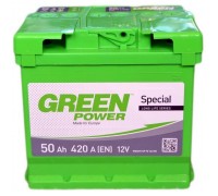 Акумулятор автомобільний GREEN POWER Standart 50Ah (+/-) (420EN) (22354)