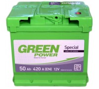 Акумулятор автомобільний GREEN POWER Standart 50Ah Ев (-/+) (420EN) (22355)