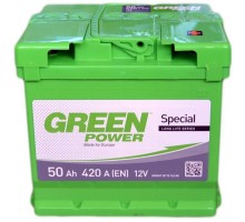 Акумулятор автомобільний GREEN POWER Standart 50Ah Ев (-/+) (420EN) (22355)
