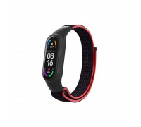 Ремінець до фітнес браслета Armorstandart нейлоновий для Xiaomi Mi Band 7/6/5/4 Black/Red (ARM67843)