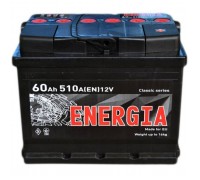 Акумулятор автомобільний ENERGIA 60Ah Ев (-/+) (510EN) (22386)