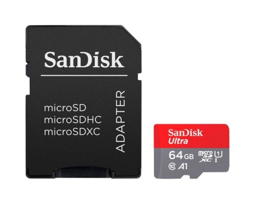 Карта пам'яті SanDisk 64GB microSD class 10 UHS-I Ultra (SDSQUAB-064G-GN6MA)