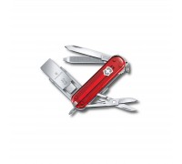 Ніж Victorinox VictorinoxWor 58 мм Прозорий червоний USB 3.0/3.1 32 Gb (4.6235.TG32B1)