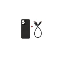 Чохол до мобільного телефона Dengos Kit for Motorola G54 case + cable DENGOS (Black) (DG-CC-01)