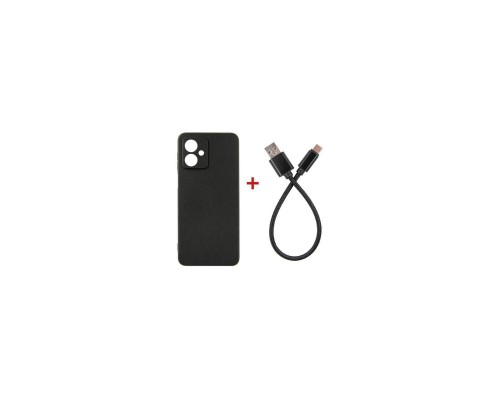 Чохол до мобільного телефона Dengos Kit for Motorola G54 case + cable DENGOS (Black) (DG-CC-01)