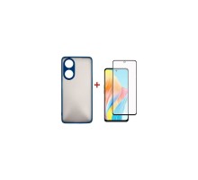 Чохол до мобільного телефона Dengos Kit for OPPO A98 5G case + glass (Blue) (DG-KM-39)