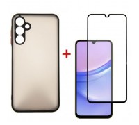 Чохол до мобільного телефона Dengos Kit for Samsung Galaxy A25 5G case + glass (Black) (DG-KM-65)