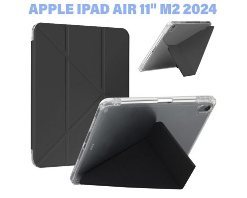 Чохол до планшета BeCover Ultra Slim Origami Transparent Apple iPad Air 11" M2/M3 (2024/2025) Black (711389)