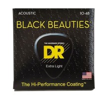 Струни для гітари DR Strings Black Beauties Acoustic - Extra Light (10-48) (BKA-10)