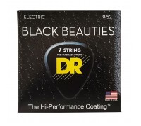 Струни для гітари DR Strings Black Beauties Electric - Light 7-String (09-52) (BKE7-9)