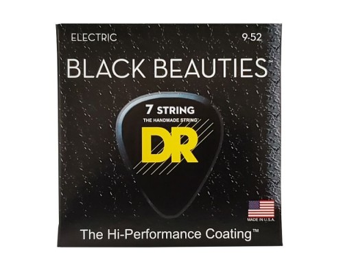 Струни для гітари DR Strings Black Beauties Electric - Light 7-String (09-52) (BKE7-9)