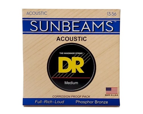 Струни для гітари DR Strings SUNBEAM Acoustic Phosphor Bronze - Medium (13-56) (RCA-13)