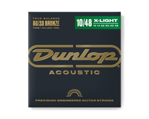 Струни для гітари Jim Dunlop 80/20 Bronze Acoustic Guitar Strings (10-48) (DAB1048)