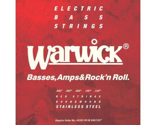 Струни для гітари Warwick Red Stainless Steel Medium 5-String (45-135) (42301 M 5B)