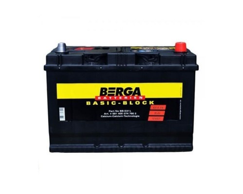 Акумулятор автомобільний Berga Basicblock 95Ah ASIA Ев (-/+) (830EN) (5954040837902)