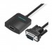 Перехідник VGA 15F to HDMI M 1080P 60Hz 3,5mm Audio 0.15m Vention (ACNBB)