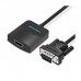 Перехідник VGA 15F to HDMI M 1080P 60Hz 3,5mm Audio 0.15m Vention (ACNBB)