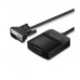 Перехідник VGA 15F to HDMI M 1080P 60Hz 3,5mm Audio 0.15m Vention (ACNBB)