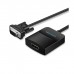 Перехідник VGA 15F to HDMI M 1080P 60Hz 3,5mm Audio 0.15m Vention (ACNBB)