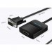 Перехідник VGA 15F to HDMI M 1080P 60Hz 3,5mm Audio 0.15m Vention (ACNBB)
