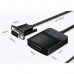 Перехідник VGA 15F to HDMI M 1080P 60Hz 3,5mm Audio 0.15m Vention (ACNBB)