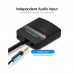 Перехідник VGA 15F to HDMI M 1080P 60Hz 3,5mm Audio 0.15m Vention (ACNBB)
