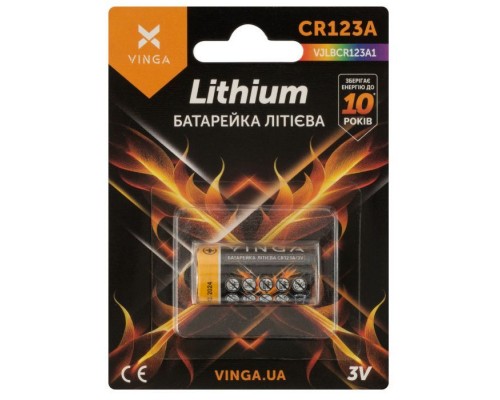 Батарейка CR123A Lithium Vinga (VJLBCR123A1)