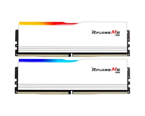 Модуль пам'яті для комп'ютера DDR5 32GB (2x16GB) 6000 MHz Ripjaws M5 RGB Matte White G.Skill (F5-6000J3238F16GX2-RM5RW)