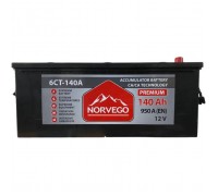Акумулятор автомобільний NORVEGO ВЕСТА Premium 140A +лів (3) (950 пуск)