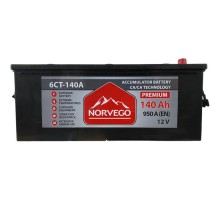 Акумулятор автомобільний NORVEGO ВЕСТА Premium 140A +лів (3) (950 пуск)
