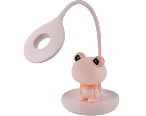 Настільна лампа Kite Froggy LED з акумулятором, рожева (K24-492-3-2)