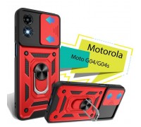 Чохол до мобільного телефона BeCover Military Motorola Moto G04/G04s Red (713065)
