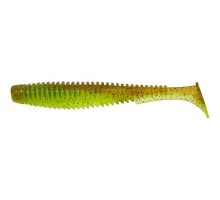 Силікон рибальський FishUP U-Shad 4" 204 - Green Pumpkin/Chartreuse (8шт/уп) (1864.11.21)