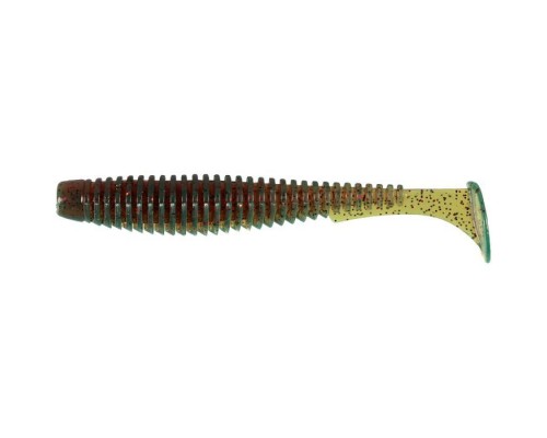 Силікон рибальський FishUP U-Shad 4" 019 - Motor Oil/Red (8шт/уп) (1864.13.97)