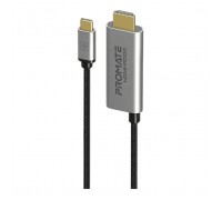 Кабель мультимедійний USB-C to HDMI hdmi-pd100.grey Promate (hdmi-pd100.grey)