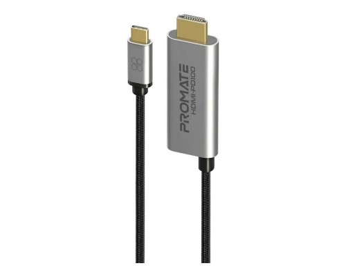 Кабель мультимедійний USB-C to HDMI hdmi-pd100.grey Promate (hdmi-pd100.grey)