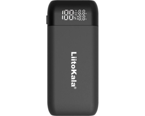 Зарядний пристрій для акумуляторів Liitokala 2 Slots, w func. Powerbank/PD/QC, USB/Type-C, LED disp, 18650/21700 (Lii-MP2)