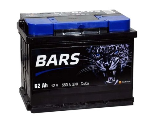 Акумулятор автомобільний Bars 62Ah (+/-) (550EN)