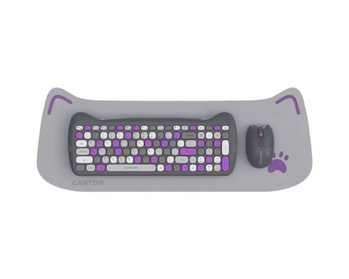 Комплект Canyon HSET-W6 Kitty Edition Wireless UA Violet (CNS-HSETW6VT)