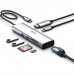 Концентратор Ugreen USB3.1 Type-C to HDMI/USB 3.0x2/RJ45/SD/TF/PD 100W CM512 (60515)