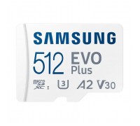 Карта пам'яті Samsung 512 GB microSDXC Class 10 UHS-I U3 V30 A2 EVO Plus+SD Adapte (MB-MC512SA/EU)
