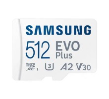 Карта пам'яті Samsung 512 GB microSDXC Class 10 UHS-I U3 V30 A2 EVO Plus+SD Adapte (MB-MC512SA/EU)