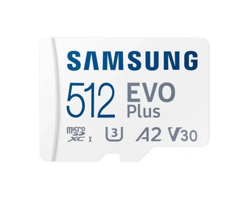 Карта пам'яті Samsung 512 GB microSDXC Class 10 UHS-I U3 V30 A2 EVO Plus+SD Adapte (MB-MC512SA/EU)