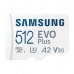 Карта пам'яті Samsung 512 GB microSDXC Class 10 UHS-I U3 V30 A2 EVO Plus+SD Adapte (MB-MC512SA/EU)