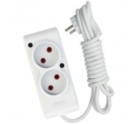 Мережевий подовжувач TECCO 1.5м 2 поста white (8681277843433)