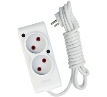 Мережевий подовжувач TECCO 1.5м 2 поста white (8681277843433)