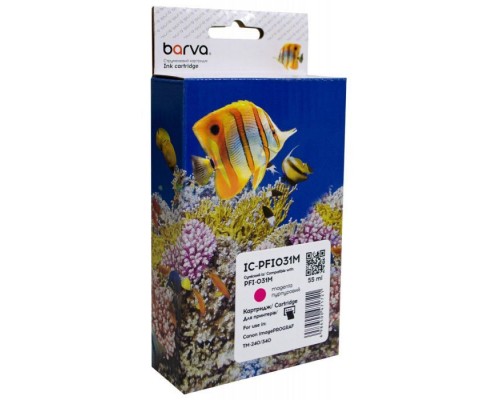 Картридж Barva Canon PFI-031M (6265C001) 55 мл, Magenta (IC-PFI031M)